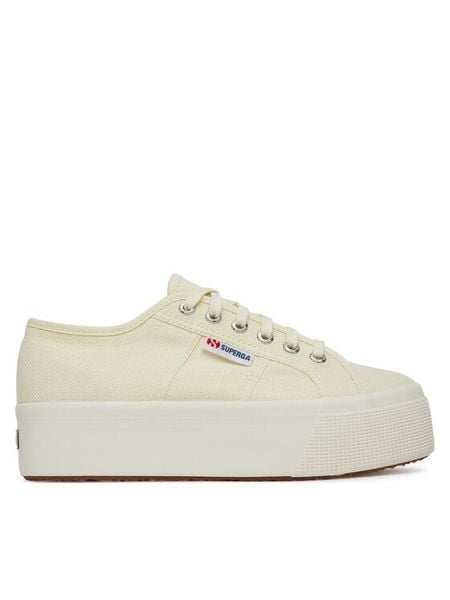 Superga Tenisówki Platform S9111LW Beżowy. Brązowe trampki Superga, bez wzorów, z materiału, bez zapięcia. Za 149,99 zł.