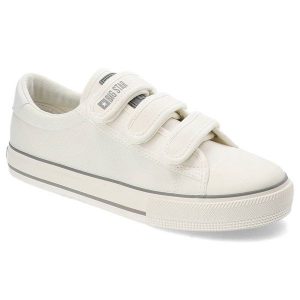 Białe Trampki Big Star Modne Buty Damskie. Białe trampki Big Star, bez wzorów, bez zapięcia. Za 119,00 zł.