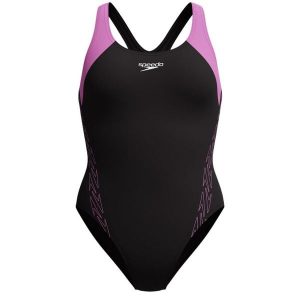 Strój kąpielowy damski Speedo HyperBoom Racerback. Czarne stroje jednoczęściowe Speedo, bez wzorów. Za 219,99 zł.
