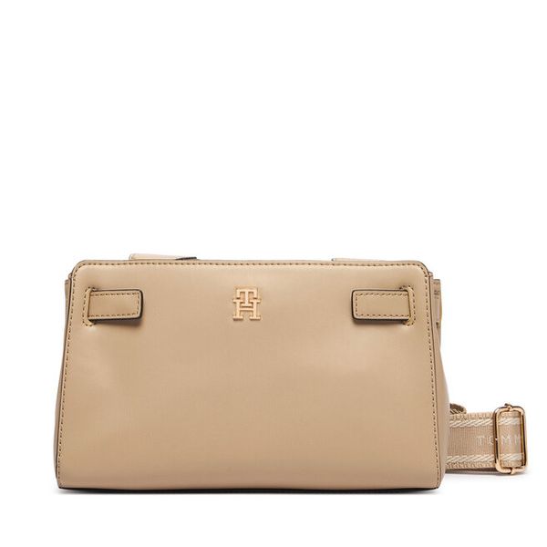 Torebka Tommy Hilfiger. Brązowe listonoszki TOMMY HILFIGER, bez wzorów, bez dodatków. Za 489,99 zł.