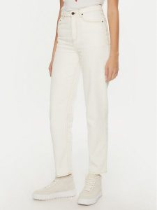 American Vintage Jeansy Jozastreet JOZ11AH24 Biały Straight Fit. Białe jeansy American Vintage, bez wzorów, z bawełny. Za 539,99 zł.