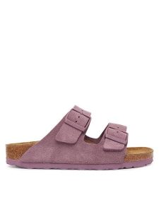 Birkenstock Klapki Arizona 1030636 Różowy. Czerwone klapki Birkenstock, bez wzorów, ze skóry, bez obcasa. Za 429,99 zł.