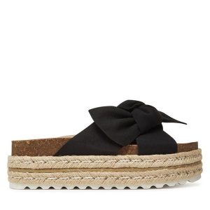 Espadryle DeeZee. Czarne espadryle DeeZee, bez wzorów, bez obcasa. Za 139,99 zł.