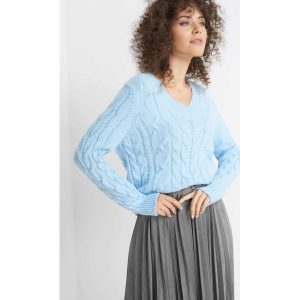 Sweter z warkoczami. Swetry klasyczne marki Orsay. W wyprzedaży za 80,00 zł.