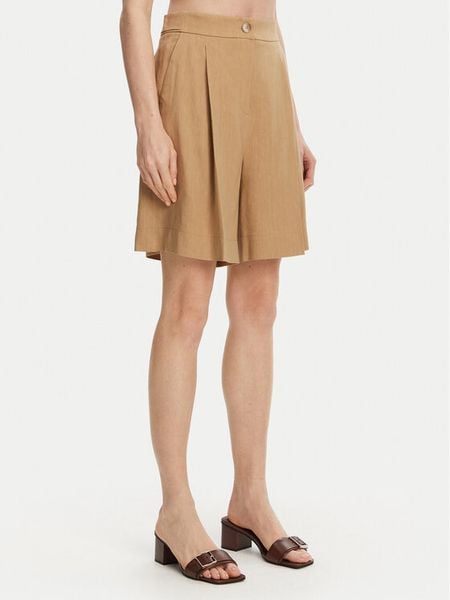 Marella Bermudy Sagitta 2513141015 Beżowy Relaxed Fit. Brązowe szorty Marella, bez wzorów, z materiału. Za 347,99 zł.