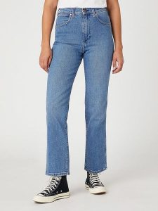 Wrangler Dżinsy - Regular fit - w kolorze niebieskim rozmiar: W33/L32. Niebieskie jeansy Wrangler, z aplikacjami, z podwyższonym stanem. Za 136,13 zł.