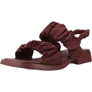 Sandały CAMPER DANA Bordeaux. Czerwone sandały Camper, bez wzorów, z tkaniny, bez obcasa, bez zapięcia. Za 535,38 zł.