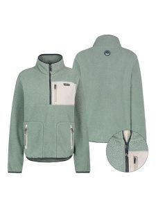 Sublevel Bluza polarowa w kolorze zielono-beżowym rozmiar: L. Zielone bluzy Sublevel, l, bez wzorów, z polaru, bez kaptura. Za 131,12 zł.