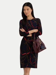 LAUREN RALPH LAUREN Sukienka codzienna 200P03736001 Granatowy Slim Fit. Niebieskie sukienki Lauren Ralph Lauren, na co dzień, bez wzorów, z syntetyku, bez kołnierzyka, bez ramiączek, proste. Za 678,99 zł.