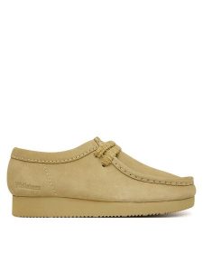Clarks Półbuty Wallabee Lite. 26328082 Beżowy. Brązowe półbuty Clarks, bez wzorów, ze skóry, bez obcasa, na płaskiej podeszwie, bez zapięcia. Za 429,99 zł.
