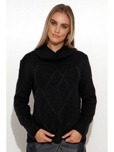 Makadamia Golf w kolorze czarnym rozmiar: onesize. Czarne golfy Makadamia, bez wzorów, z wełny. Za 74,63 zł.