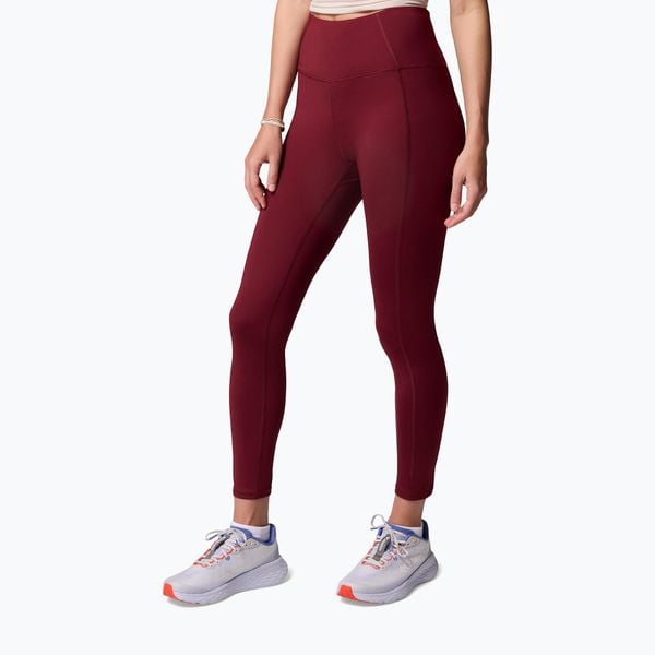 Legginsy damskie Columbia Boundless rich wine. Czerwone legginsy Columbia, bez wzorów. Za 179,99 zł.