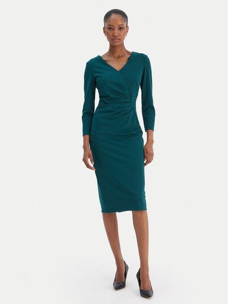 Rinascimento Sukienka koktajlowa CFC0126655003 Zielony Slim Fit. Zielone sukienki Rinascimento, m, bez wzorów, z syntetyku, wizytowe, bez kołnierzyka, bez ramiączek. Za 579,99 zł.