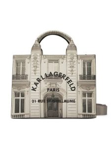 KARL LAGERFELD Torebka B2W30283 Szary. Szare kuferki KARL LAGERFELD, bez wzorów, ze skóry, bez dodatków. Za 999,99 zł.