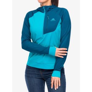 Bluza wspinaczkowa damska Mountain Equipment Aiguille Hooded Top. Niebieskie bluzy MOUNTAIN EQUIPMENT, s, bez wzorów, bez kaptura. Za 328,99 zł.
