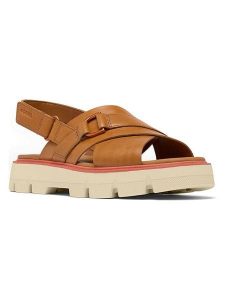 Sorel Sandały "Rein CB" w kolorze jasnobrązowym rozmiar: 41. Brązowe sandały Sorel, bez wzorów, z otwartym noskiem, bez obcasa, bez zapięcia. Za 217,99 zł.