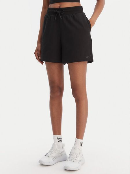 Reebok Szorty sportowe Jacqueline RK25500CCW Czarny Regular Fit. Czarne spodenki sportowe Reebok, xs, bez wzorów, z bawełny. Za 99,99 zł.