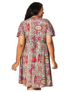 Aller Simplement Sukienka ze wzorem rozmiar: 50/52. Sukienki Aller Simplement, na co dzień, bez wzorów, bez kołnierzyka, bez ramiączek, mini, kopertowe. Za 65,99 zł.