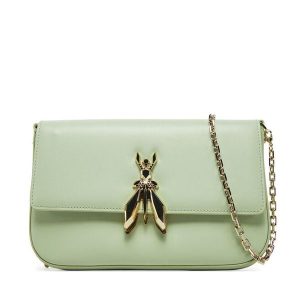 Torebka Patrizia Pepe. Zielone torebki wieczorowe Patrizia Pepe, bez wzorów, bez dodatków. Za 699,99 zł.