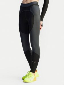 Adidas by Stella McCartney Legginsy Two-tone JM0302 Czarny Slim Fit. Czarne legginsy adidas by Stella McCartney, bez wzorów, z syntetyku. Za 389,99 zł.