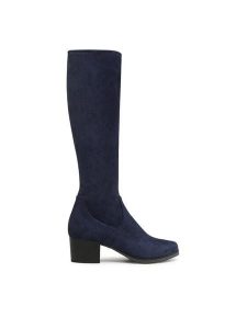 Caprice Kozaki 9-25506-41 Niebieski. Niebieskie kozaki Caprice, bez wzorów, z materiału, bez obcasa, na słupku, bez zapięcia. Za 379,99 zł.