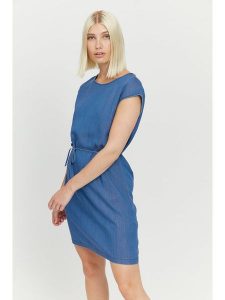 MAZINE Sukienka "Irby" w kolorze niebieskim rozmiar: M. Niebieskie sukienki MAZINE, m, bez wzorów, z lyocellu, bez kołnierzyka, bez ramiączek, mini. Za 74,99 zł.
