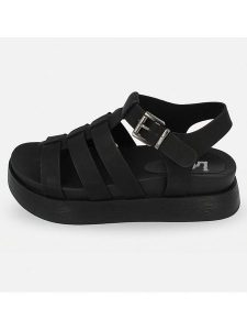 Lee Sandały "Emersyn" w kolorze czarnym rozmiar: 38. Czarne sandały Lee, bez wzorów, z otwartym noskiem, bez obcasa, na koturnie, bez zapięcia. Za 149,66 zł.