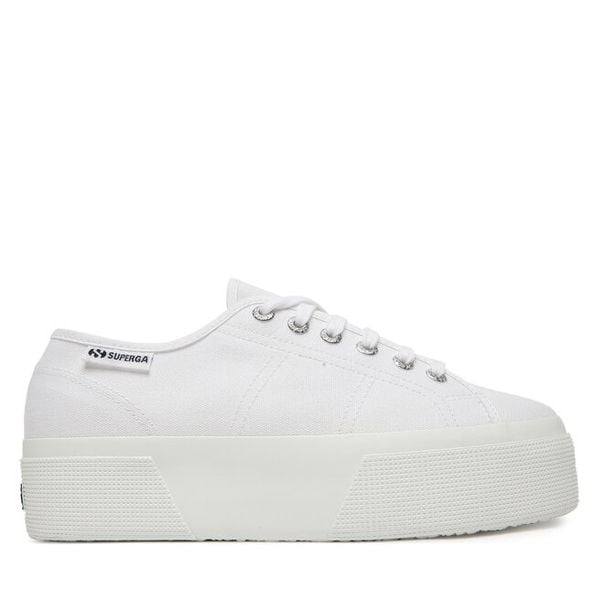 Superga. Białe trampki Superga, bez wzorów, bez zapięcia. Za 159,99 zł.