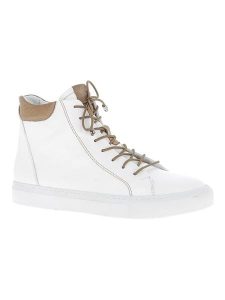 Andrea Conti Skórzane sneakersy w kolorze białym rozmiar: 39. Białe trampki Andrea Conti, bez wzorów, za kostkę, bez zapięcia. Za 316,45 zł.