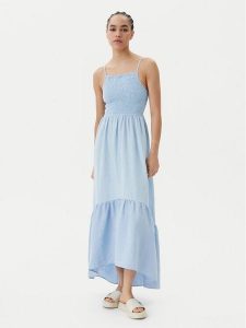 Maaji Sukienka letnia Isadora PT2123CLD005 Błękitny Regular Fit. Niebieskie kombinezony Maaji, na lato, s, bez wzorów, ze lnu, bez kołnierzyka, bez ramiączek. Za 289,99 zł.