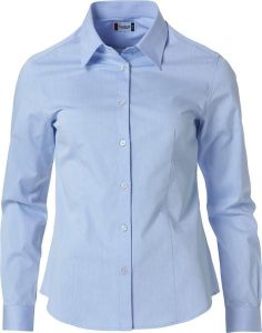 Clique Clare koszula damska długi rękaw 100% bawełna light blue. Niebieskie koszule CLIQUE, xl, bez wzorów, z bawełny, bez kołnierzyka, bez ramiączek. Za 212,53 zł.