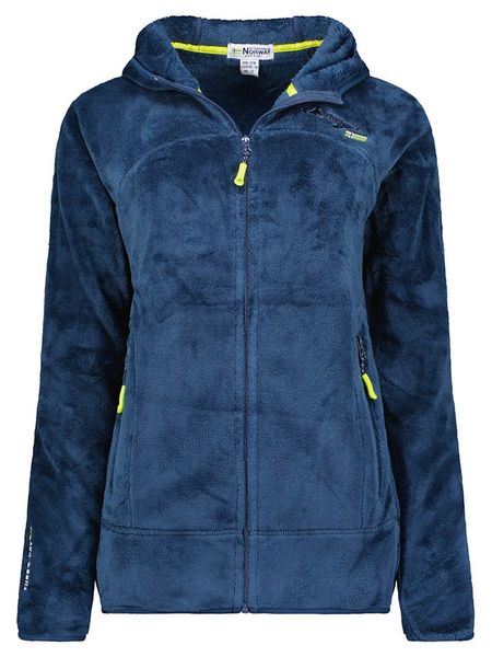 Geographical Norway Kurtka polarowa "Upalood" w kolorze granatowym rozmiar: S. Niebieskie swetry oversize Geographical Norway, s, bez wzorów, z polaru, bez ramiączek. Za 114,45 zł.