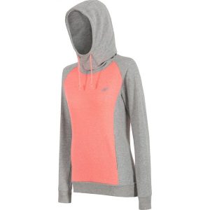 Bluza damska BLD003 - jasny szary melanż. Szare bluzy marki 4f, na lato, melanż, z bawełny. W wyprzedaży za 129,99 zł.
