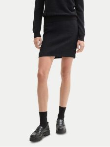 Tom Tailor Spódnica mini 1044649 Czarny Regular Fit. Czarne spódnice Tom Tailor, bez wzorów, z syntetyku, mini. Za 149,99 zł.