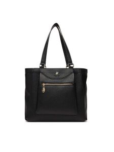 Beverly Hills Polo Club Torebka C-BHPC-L-002-08 Czarny. Czarne shopper bag Beverly Hills Polo Club, bez wzorów, z materiału, bez dodatków. Za 229,99 zł.