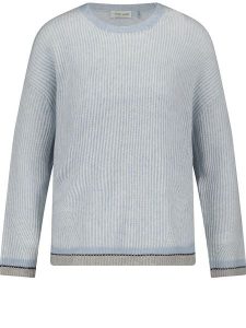 Gerry Weber Sweter w kolorze błękitnym rozmiar: 46. Niebieskie swetry oversize Gerry Weber, bez wzorów, ze splotem, bez ramiączek. Za 171,28 zł.