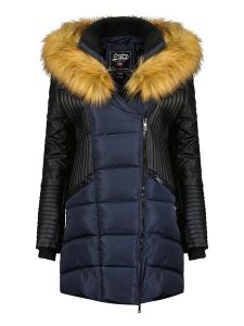 Canadian Peak Parka "Ausmoseak" w kolorze granatowym rozmiar: XL. Niebieskie płaszcze Canadian Peak, xl, bez wzorów, bez kaptura. Za 268,55 zł.