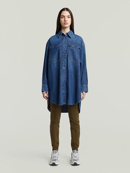 G-Star Koszula dżinsowa w kolorze niebieskim rozmiar: L. Niebieskie koszule G-Star, l, bez wzorów, z bawełny, bez kołnierzyka, bez ramiączek. Za 170,87 zł.