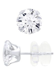 DYAMANT Złote kolczyki-wkrętki z cyrkoniami rozmiar: onesize. Szare kolczyki Dyamant, z cyrkonią, złote. Za 241,95 zł.