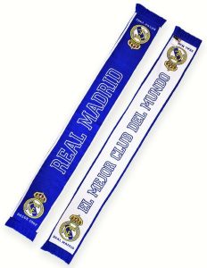 Szalik kibicowski dwustronny Real Madryt. Szaliki REAL MADRID, bez wzorów, z materiału. Za 119,00 zł.