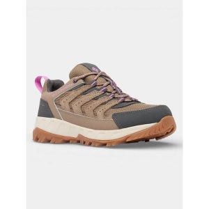 Buty Damskie Columbia Strata Trail Low WP. Brązowe buty trekkingowe Columbia, bez zapięcia. Za 339,00 zł.