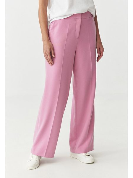 TATUUM Spodnie w kolorze jasnoróżowym rozmiar: 38. Różowe spodnie z wysokim stanem Tatuum, bez wzorów, z materiału, z podwyższonym stanem. Za 205,45 zł.
