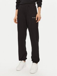 KARL LAGERFELD Spodnie dresowe A1W10130 Czarny Relaxed Fit. Czarne spodnie dresowe KARL LAGERFELD, s, bez wzorów, z bawełny. Za 449,99 zł.
