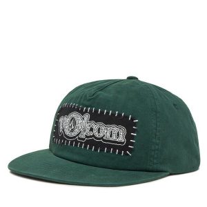 Czapka z daszkiem Volcom. Zielone czapki Volcom, bez wzorów. Za 89,99 zł.