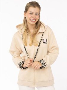 Zwillingsherz Bluza "Wild Heart" w kolorze beżowym rozmiar: L/XL. Brązowe bluzy Zwillingsherz, l, bez wzorów, z kapturem. Za 179,64 zł.