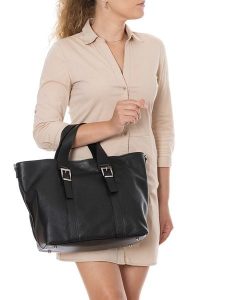 Lia Biassoni Skórzany shopper bag "Balme" w kolorze czarnym - 33 x 28 x 16 cm rozmiar: onesize. Czarne shopper bag Lia Biassoni, bez wzorów, z materiału, na ramię, bez dodatków. Za 347,99 zł.