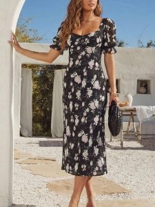 Milan Kiss Sukienka w kolorze czarno-kremowym rozmiar: L. Czarne sukienki Milan Kiss, l, bez wzorów, bez kołnierzyka, bez ramiączek, midi. Za 194,95 zł.