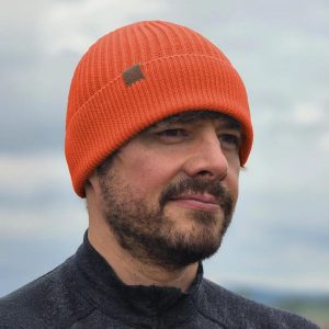 Czapka 100% Wełny Merino Fisherman Orange. Brązowe czapki WOOLONA, bez wzorów, z wełny, sportowe. W wyprzedaży za 93,60 zł.