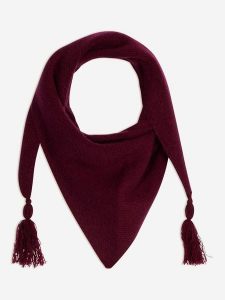 Just Cashmere Kaszmirowy szal "Lima" w kolorze bordowym rozmiar: onesize. Czerwone szaliki Just Cashmere, bez wzorów, z kaszmiru. Za 239,99 zł.