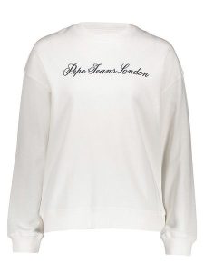 Pepe Jeans Bluza w kolorze białym rozmiar: L. Białe bluzy Pepe Jeans, l, bez wzorów, z jeansu, bez kaptura. Za 158,10 zł.